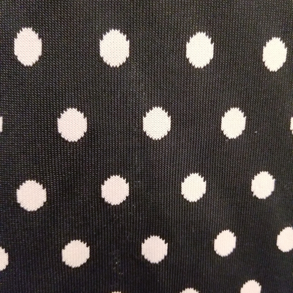 Alice + olivia black polka dots knit ribbed sleeveless dress - Picture 2 of 8